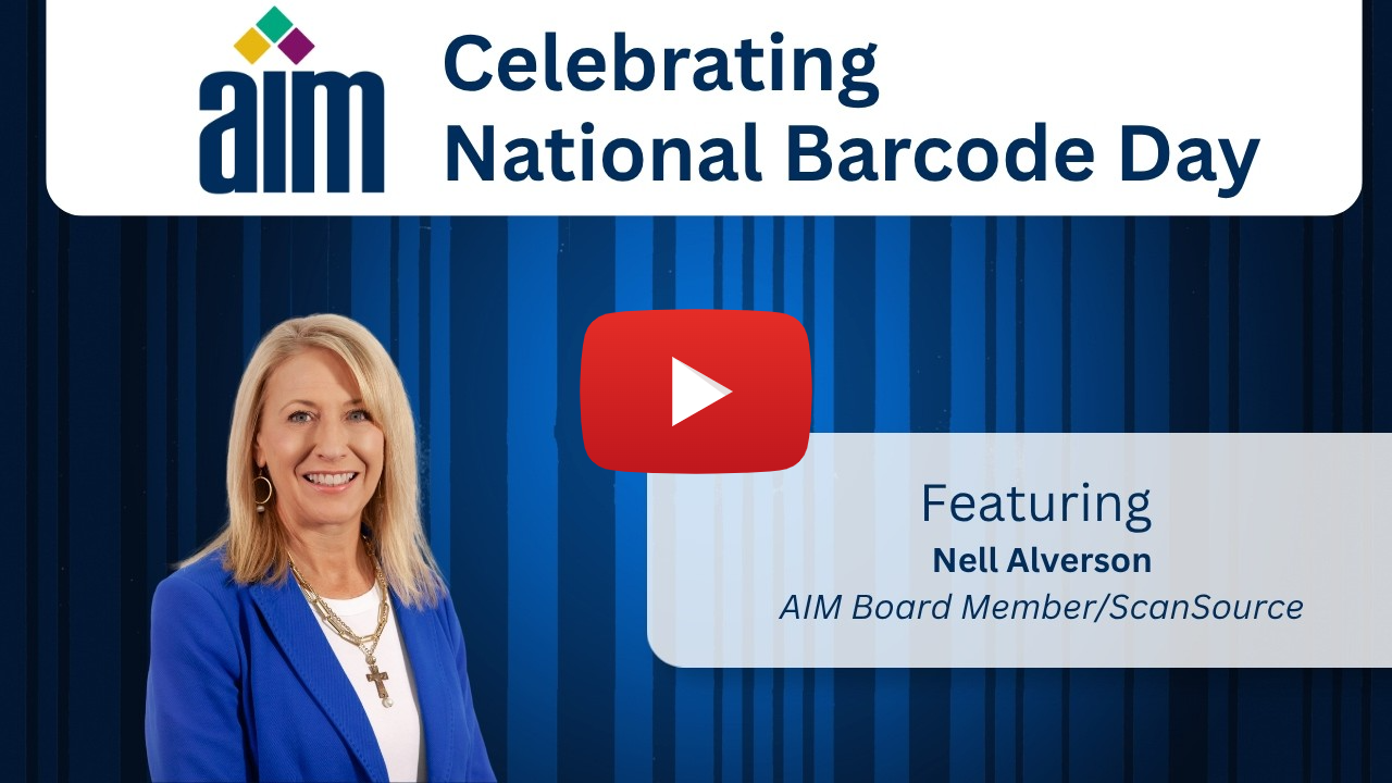 AIM Celebrates National Barcode Day feat. board member Nell Alverson of ScanSource